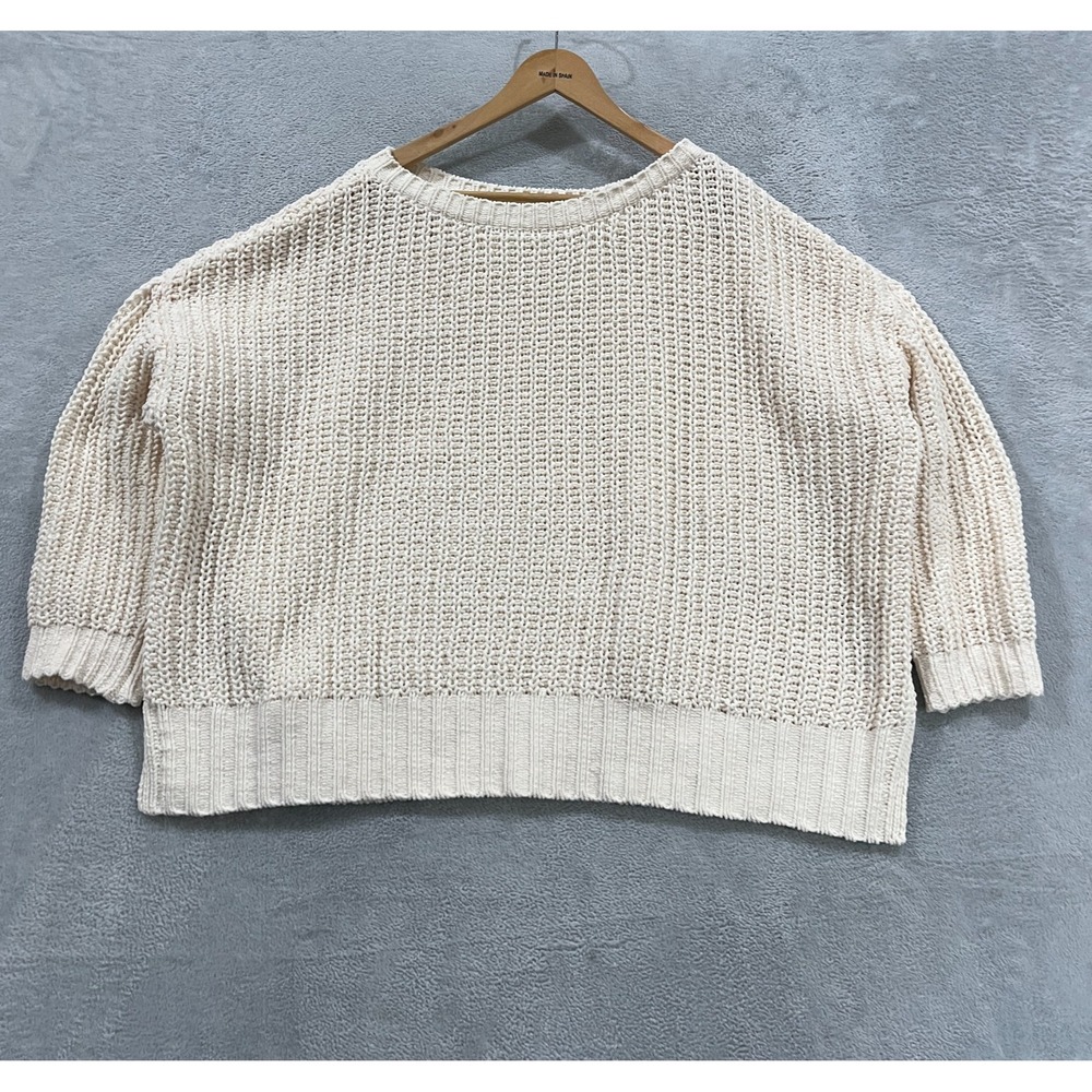 American Eagle Sweater Womens‎ Medium Oversized Loose Knit Cottage Fishermen